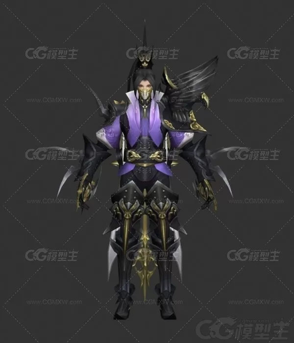 魔族战士 修真弟子 魔域杀手 魔域战士 仙剑弟子 3D游戏角色模型-8