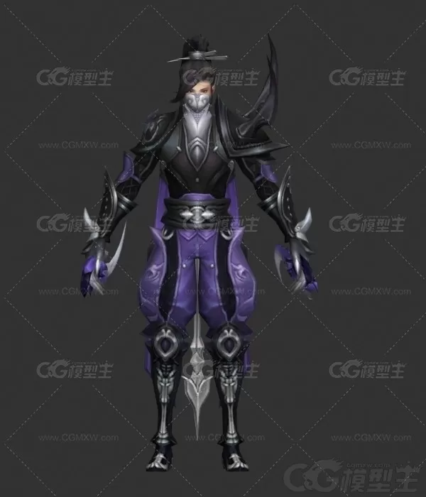 魔族战士 修真弟子 魔域杀手 魔域战士 仙剑弟子 3D游戏角色模型-6