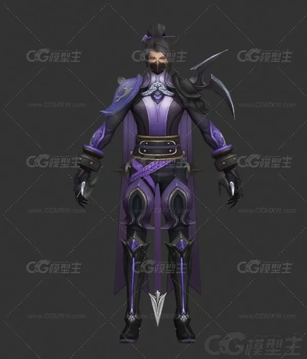 魔族战士 修真弟子 魔域杀手 魔域战士 仙剑弟子 3D游戏角色模型-5