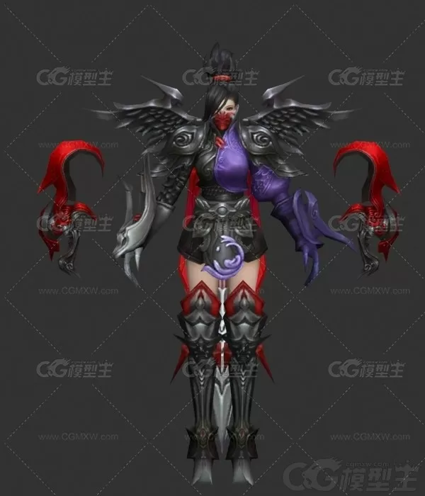 魔族战士 修真弟子 魔域杀手 魔域战士 仙剑弟子 3D游戏角色模型-9