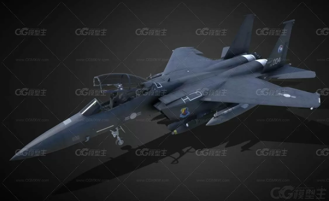 F-15战斗机 F15战斗机模型 歼击机 战斗飞机 鹰式战斗机3D模型-3