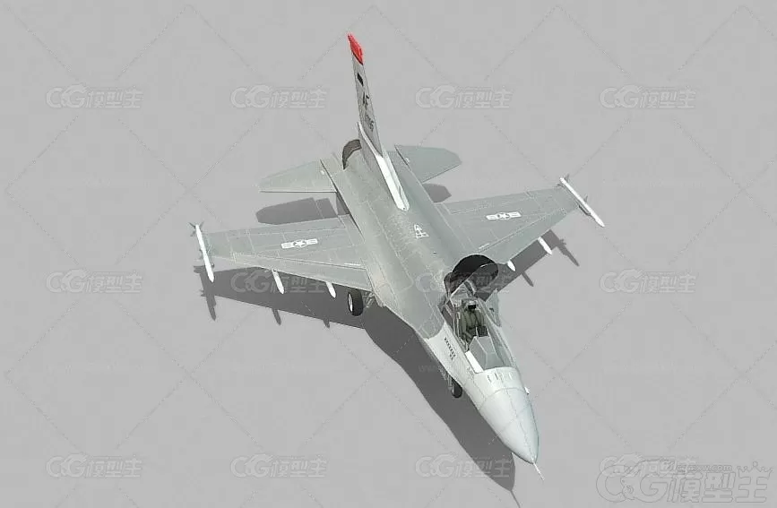 次世代 PBR F16 F 战斗机 歼击机 战斗飞机 鹰式战斗机游戏3D模型-3