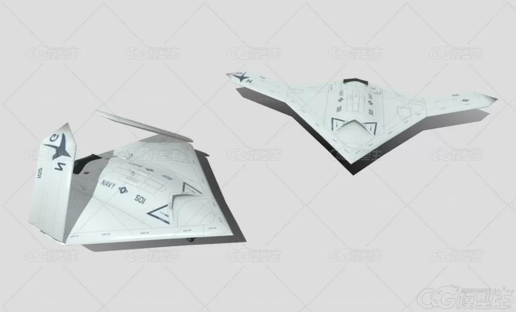 “X-47B”无人攻击机 PBR次世代写实性能优异的“X-47B”无人攻击机模型-2