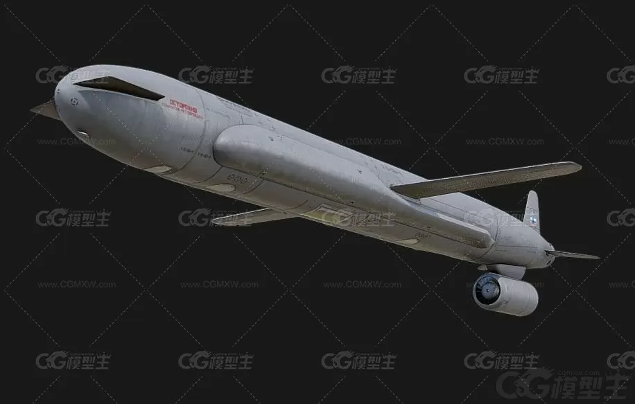 俄罗斯X-555高精确远程巡航导弹 空射巡航导弹3D模型-2