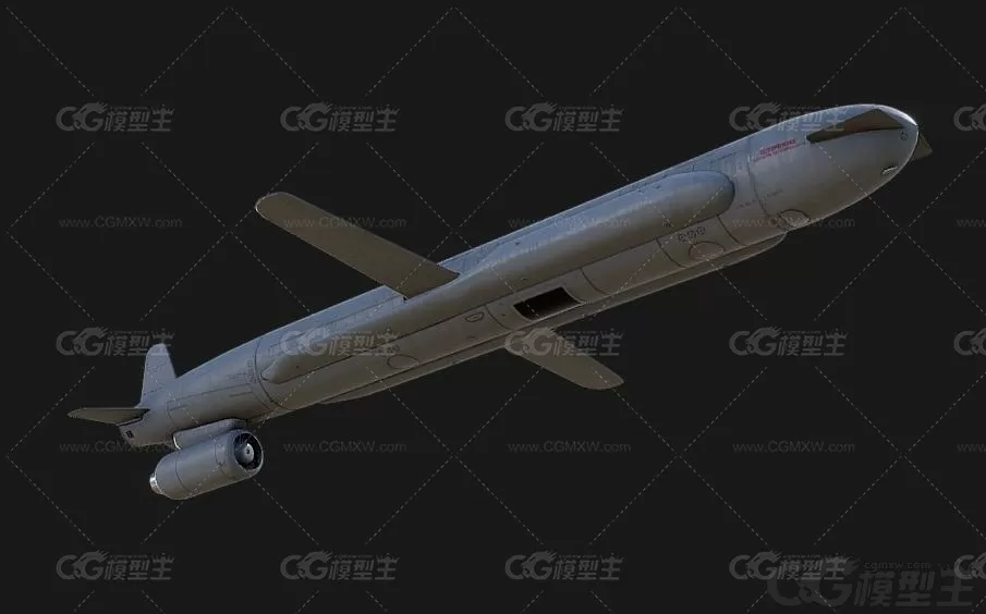 俄罗斯X-555高精确远程巡航导弹 空射巡航导弹3D模型-3