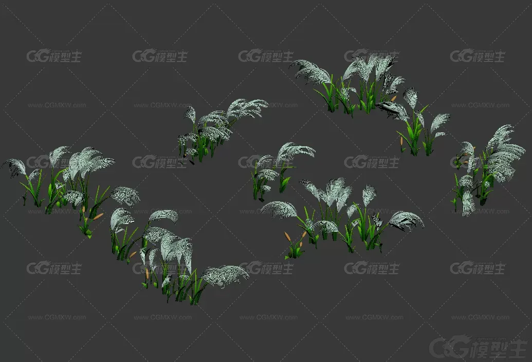 草地 小草 植物 3d草 次时代小草 3D模型-2