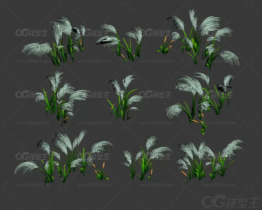 草地 小草 植物 3d草 次时代小草 3D模型-1