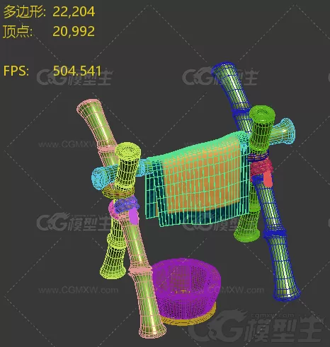 晾衣架 竹子晾衣架 古代晾衣架 卡通晾衣架 Q版晾衣架 木盆