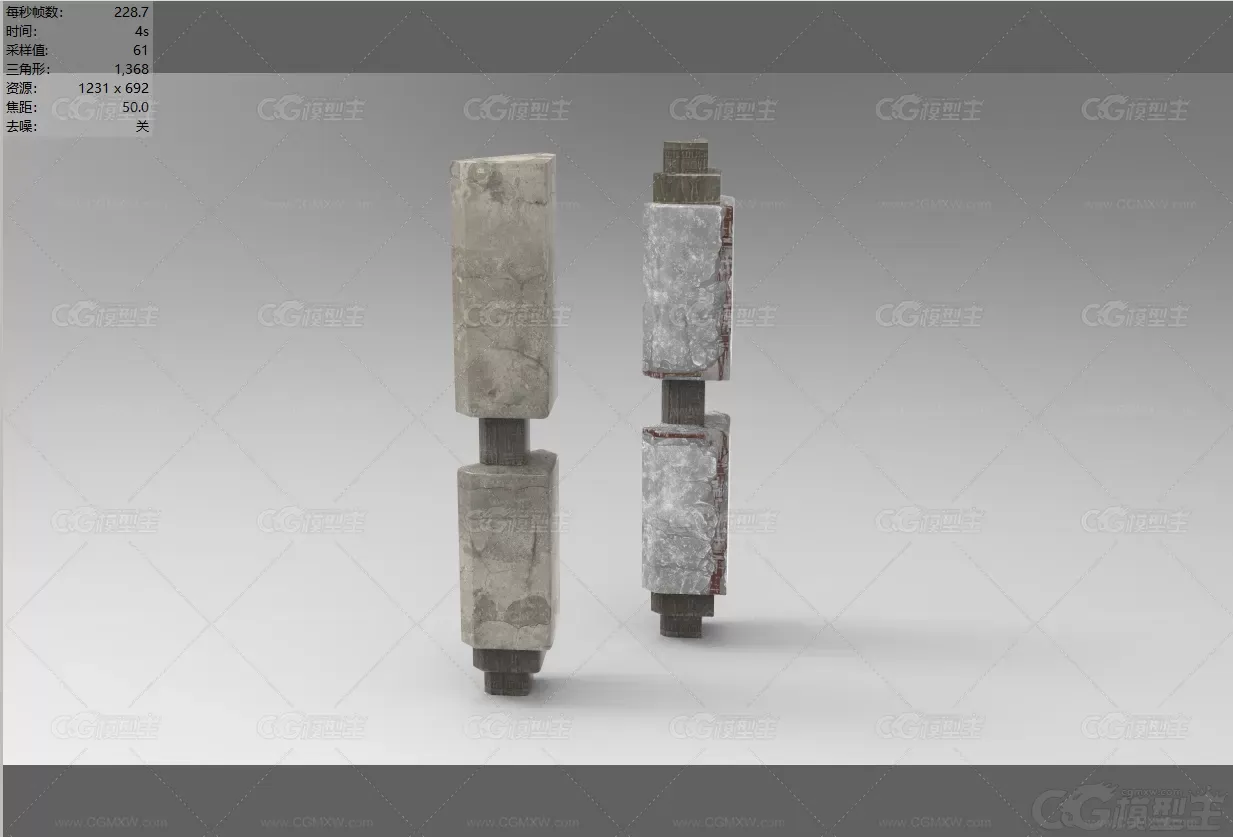 恐怖迷城  建筑组件 支撑石柱-1