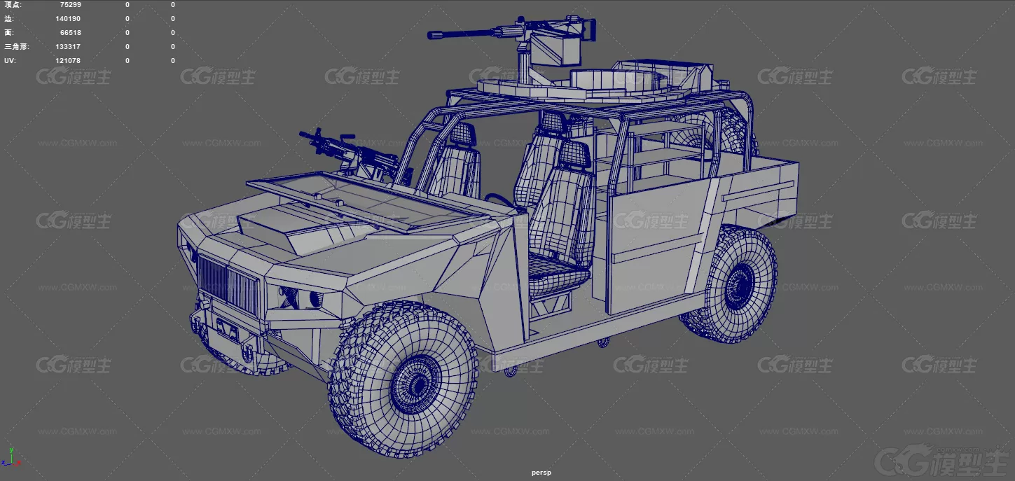 轻型战术车辆 装甲车 武装皮卡 军事车辆 战术车辆 重型机枪搭载车 机枪车 悍马装甲车-2