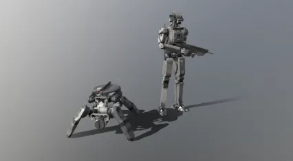机甲战士 概念机器人 科幻机器人 Robot 机甲 战争机器人 机器人战士 四足机甲