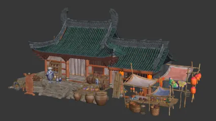 古代杂货铺 装备鉴定店、装备店、武器店、商店、服装店、主城中式建筑