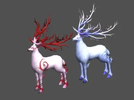 梦幻天堂鹿 神鹿 圣鹿 仙鹿 鹿角 纹身鹿