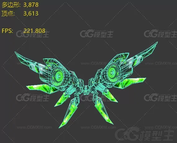 机械翅膀 发光机械飞翼-3