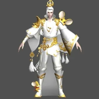 金鼠男子服装 古装男子 白头发男子 王子 公子