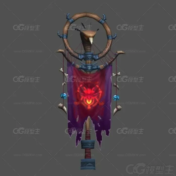 鸟头旗帜  怪物旗 魔兽旗帜 联盟旗帜 帮派旗帜-1