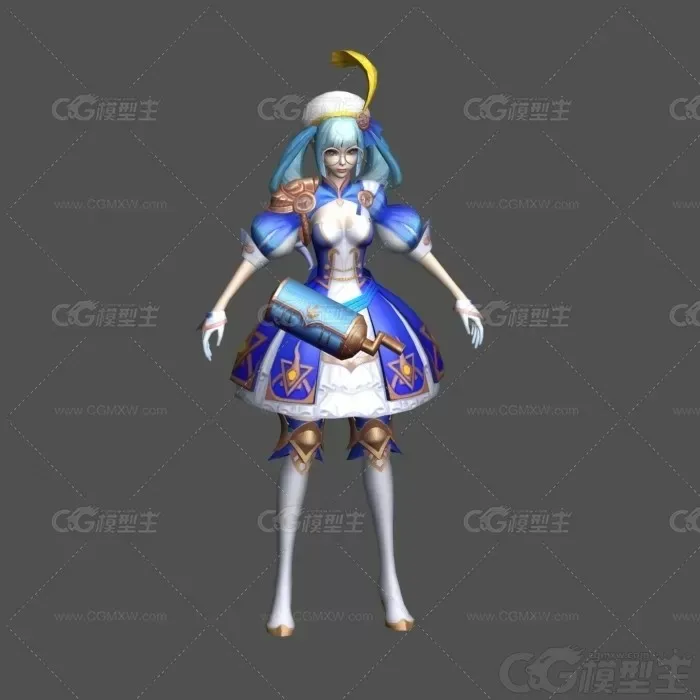 眼镜妹妹 女孩 魔法牌女孩子 魔法女孩 仙女 美女 美少女战士次世代3D模型-1