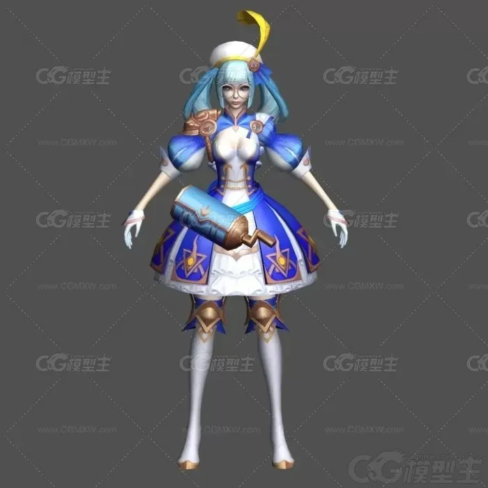 眼镜妹妹 女孩 魔法牌女孩子 魔法女孩 仙女 美女 美少女战士次世代3D模型-2