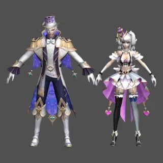偶像套装 爱心套装秀 偶像男女