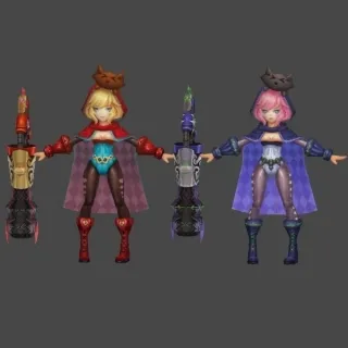 卡通猫咪女孩  斗篷女孩 魔法女孩 小魔仙 小仙女