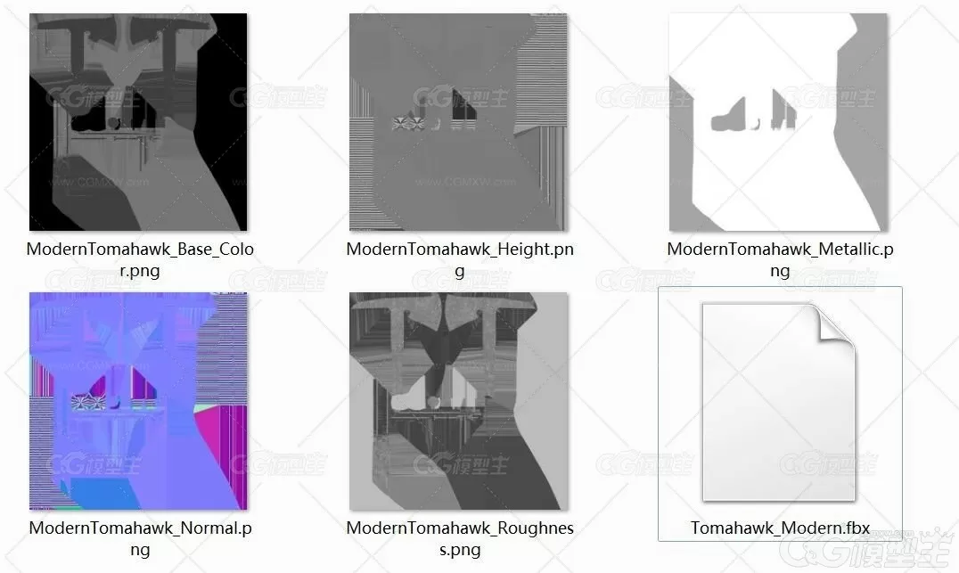 现代战斧3D模型斧子 冷兵器 武器 格斗斧头 战斧 短柄斧子 手斧 户外短柄斧-3