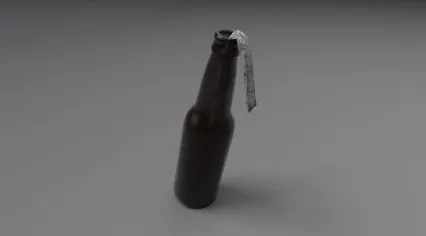PBR简模 次世代 燃烧瓶 汽油弹 燃烧弹 易燃物品 酒瓶 玻璃瓶 汽油瓶 炸弹