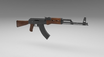 次时代AK47自动步枪 AK-47突击步枪 军事 枪械 武器 兵器3D模型