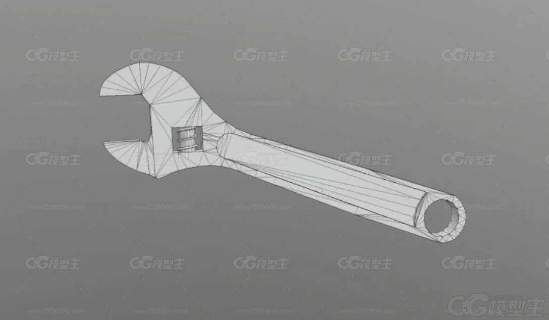 机械-扳手2 活动扳手 工具扳手 工业扳手3D模型-2