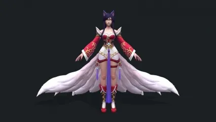 次时代九尾狐妖阿狸 lol角色 妲己 狐仙 九尾狐 女狐狸 狐女3D模型