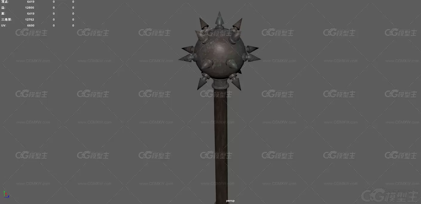 流星锤 中世纪狼牙棒 冷兵器 尖刺锤子 中世纪兵器 圆锤 武器 兵器  狼牙锤 古代冷...-3