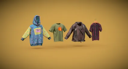 衣服 服装店衣服 衣服资源库 服饰 衣柜衣服 衣架 卫衣 衬衣 夹克 T恤衫 上衣