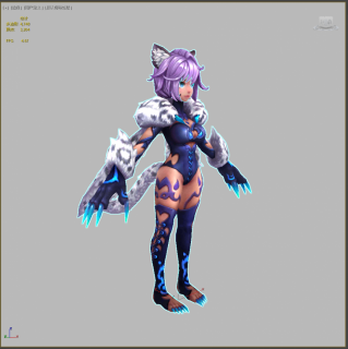 Q版部落狐妖 女妖兽 女妖 女战士 女魔兽 兽人3d模型