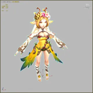 Q版花仙子 女妖 仙女 小魔仙 小萝莉 古装美女 恶魔 法师 3d模型