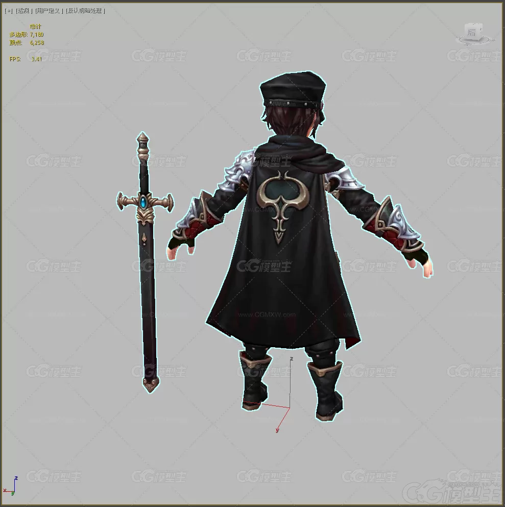 Q版少年骑士 勇士 战士 士兵 武士3d模型-1