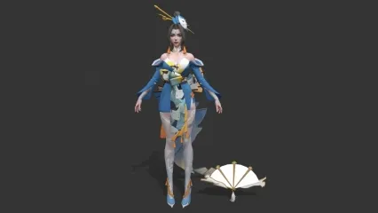 次时代性感美女 和服美女 不知火舞 春丽 拳皇 女拳手 女拳王 扇子 3D模型