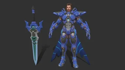 次时机甲战士 机甲剑客 机甲武士 科幻战士 勇士 士兵 机甲将军 未来战士3D模型