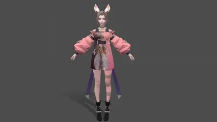 次时代小魔女 女妖 兔女郎 狐妖 小魔仙3D模型