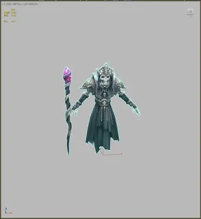 Q版恶灵法师  骷髅 大祭司 大法师 僵尸 恶灵 恶魔 吸血鬼3D模型