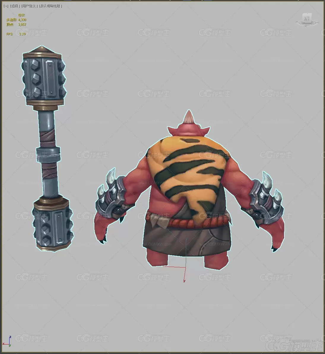 Q版大嘴妖怪 妖兽 魔兽 恶魔 妖灵3D模型-1