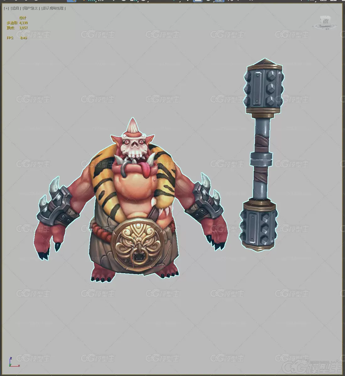 Q版大嘴妖怪 妖兽 魔兽 恶魔 妖灵3D模型-2
