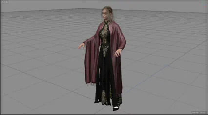 游戏3d模型 老妇人 丧尸 僵尸 生化危机 老人