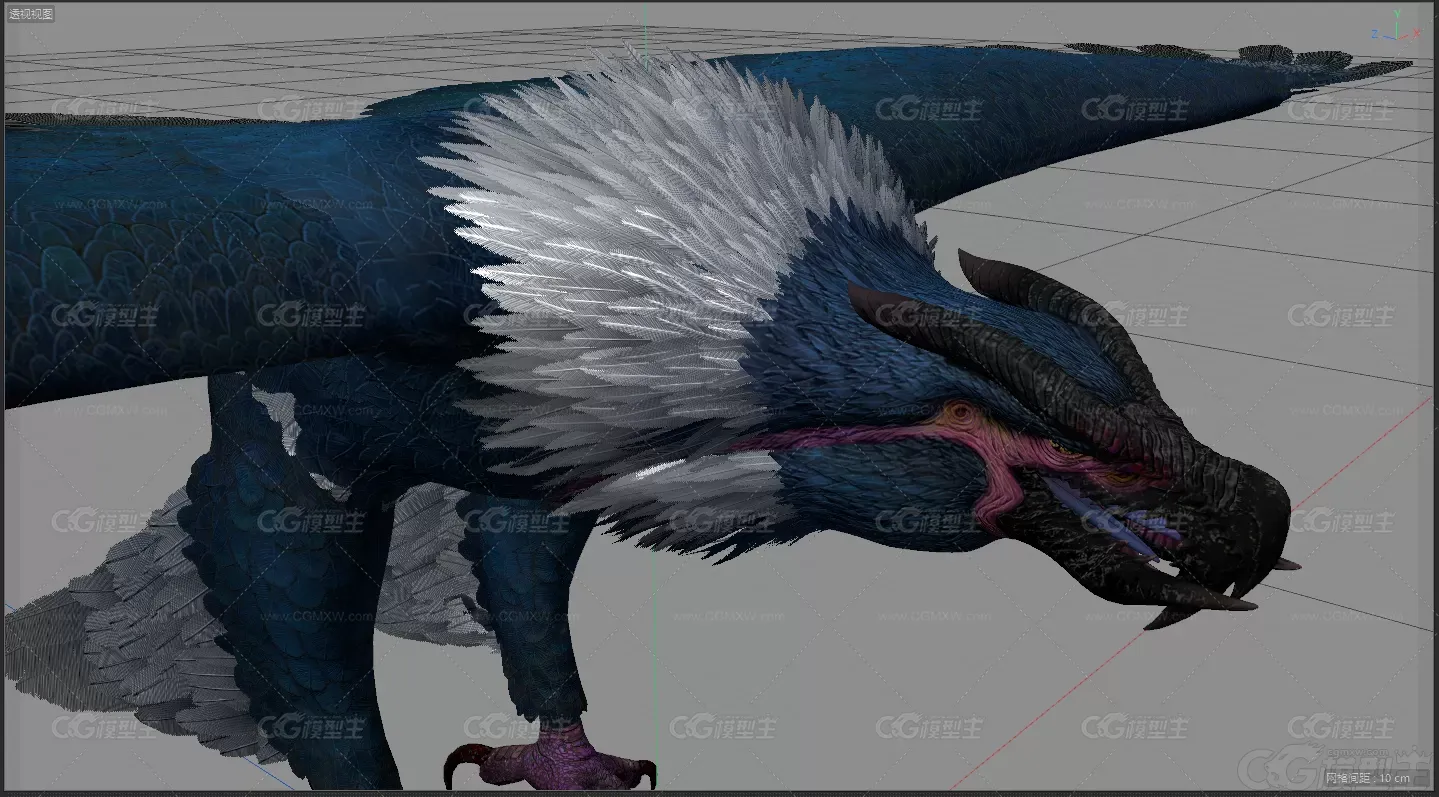 鹰隼 老鹰 妖兽 魔兽 飞鹰游戏3d模型-4