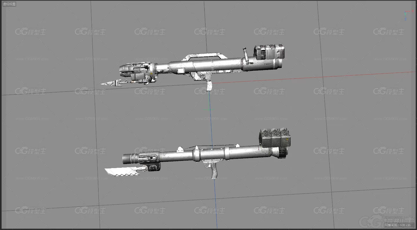 喷火器 生化危机武器 生化武器 刀枪游戏3d模型-1