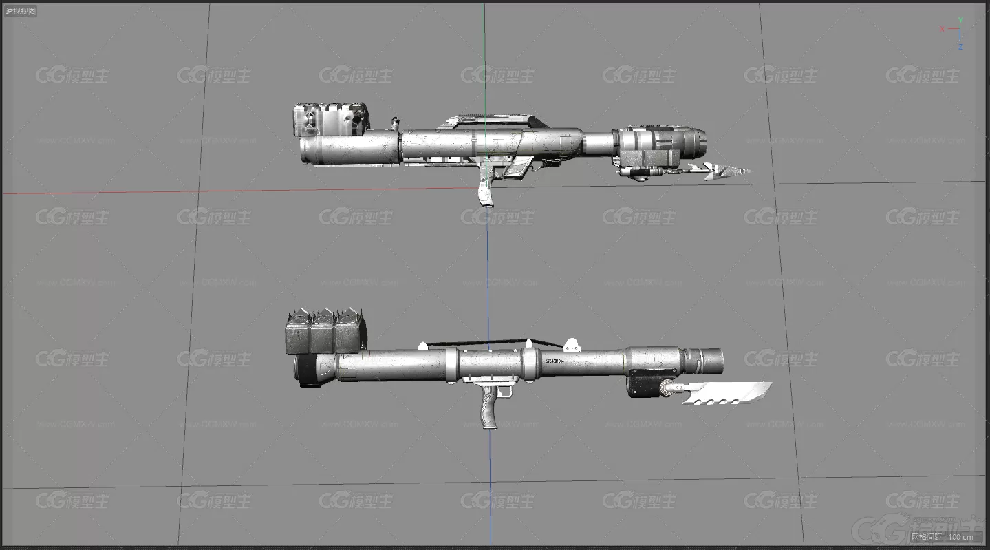 喷火器 生化危机武器 生化武器 刀枪游戏3d模型-2