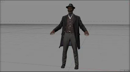 黑人 西装黑人 黑奴 奴隶 游戏3d模型