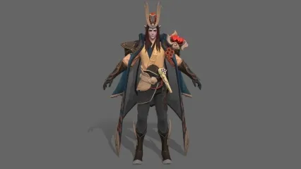 次世代PBR 魔法师 魔导士 大祭司 巫师 天师 部落法师 部落大神 周瑜 赤莲之焰3D模型