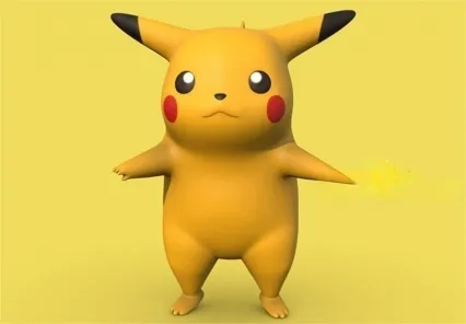 皮卡丘模型Blender卡通小可爱萌宠Lowpoly卡通3D模型