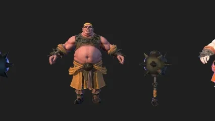 古代 士兵 勇士 胖武士 古代壮汉 刀斧手 土匪强盗 山贼3D模型