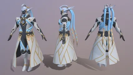 二次元外星人 外星战士 勇士 士兵 机器人 未来战士 科幻战士游戏3d模型带骨骼绑定