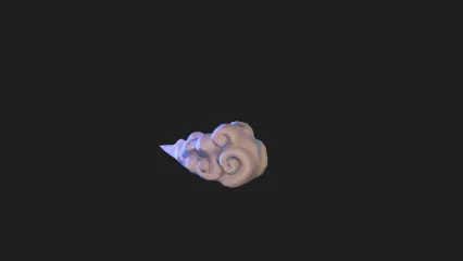 游戏道具 云 卡通手绘白云3D模型